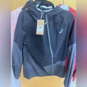 Asics Black and Gray Zip Jacket with Hood